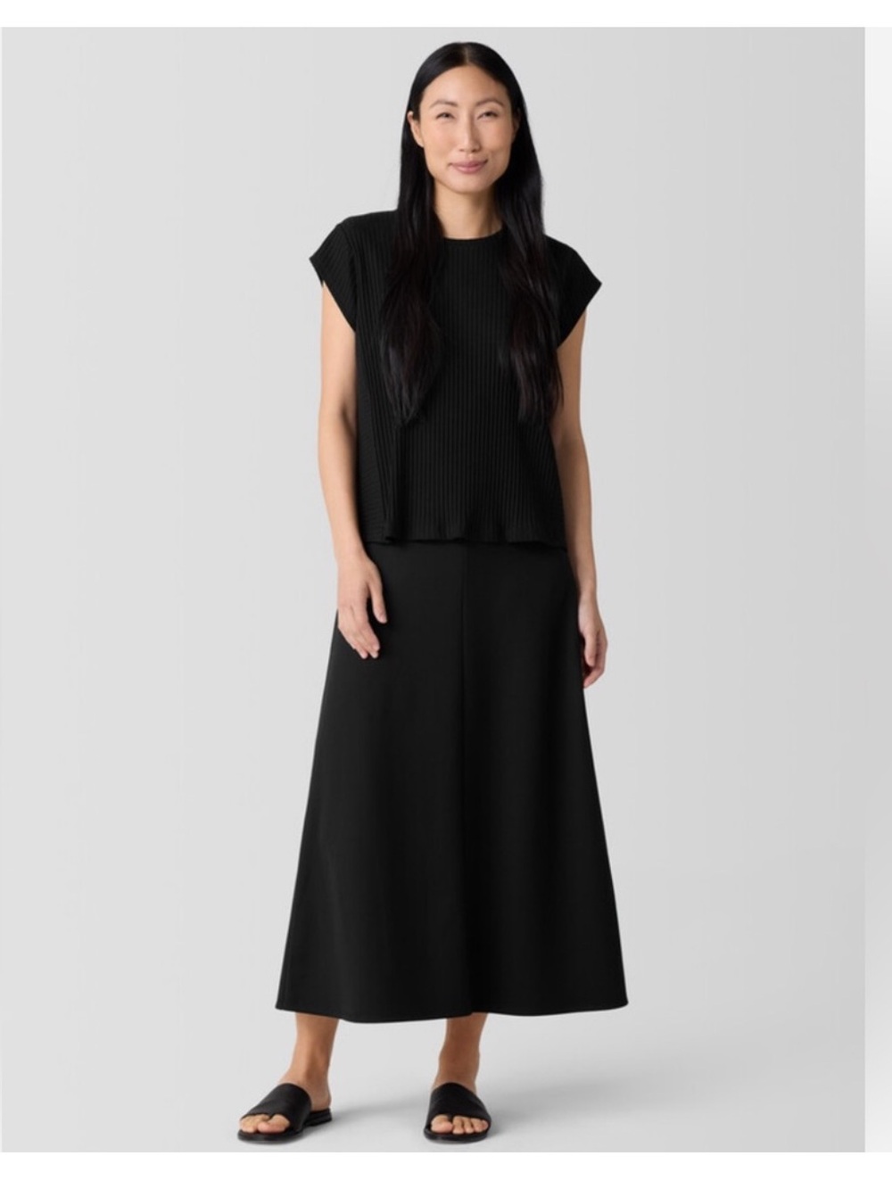 NWT Eileen Fisher Lightweight Ponte A-Line Skirt